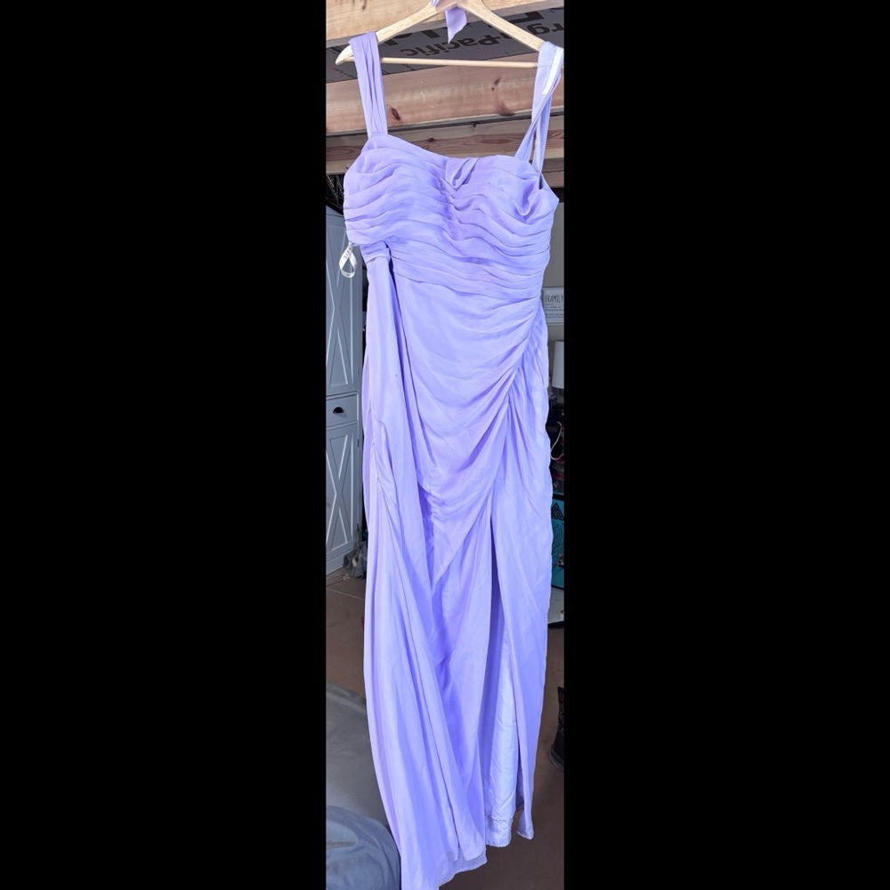 Lilac Ruched Evening Dress - Azazie